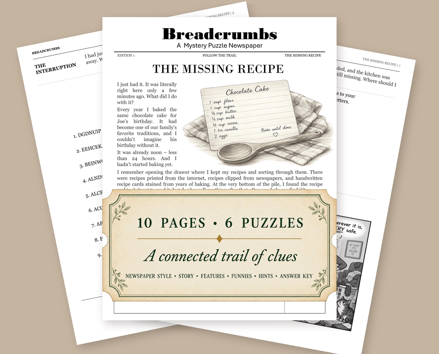 The Missing Recipe Breadcrumbs edition